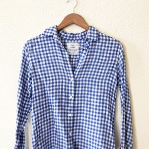 NWOT American Colors by Alex Lehr Gingham Shirt in Linen S